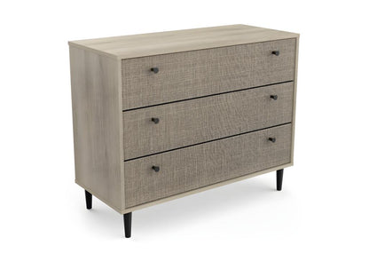 3-drawer chest in light oak - Ventoriq - W 90.5 x D 39.5 x H 72.5 cm PRHF56294