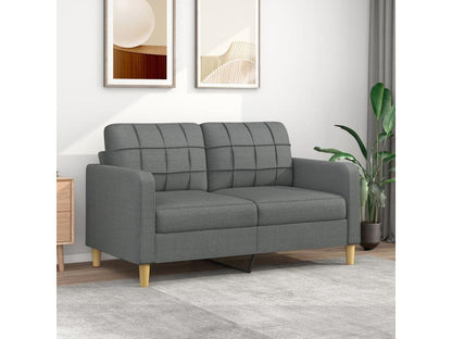 2-seater sofa, dark grey, 140 cm, fabric FFSN58449