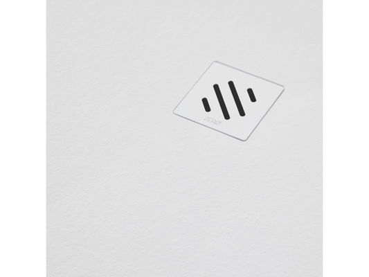 Ventoriq extra-flat shower tray - Ventoriq Texture in White Polyester Ventoriq - L120xl80xh2.6cm - Ventoriq WYSQ87338