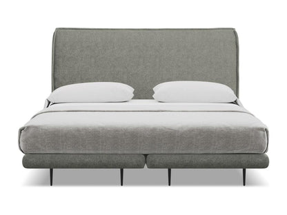 Upholstered bed with 140x200cm looped fabric mattress - elephant - Ventoriq ERWC39381