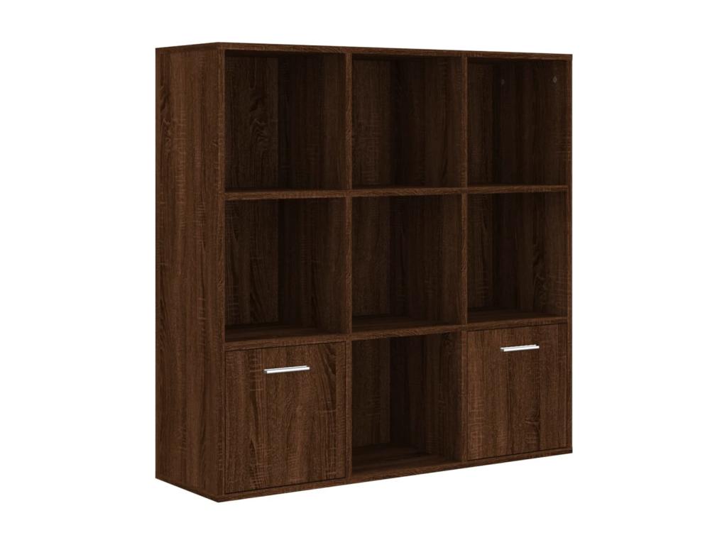 Bookcase, Brown Oak, 98x30x98 cm, EIPV14009