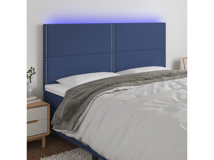 Blue LED Headboard 200x5x118/128 cm Fabric TDIX36016