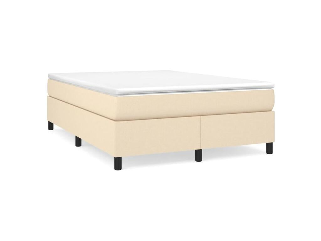 Ventoriq bed base with cream mattress 140x190 cm, fabric KPEI13867