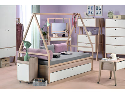 90x200cm bed with bed drawer, Spot Ventoriq and White PDIC15777