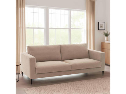 Beige mottled fabric 3-seater sofa FNXL86054