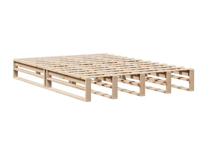 Bed frame without mattress 135x190 cm solid pine wood KFHV51690