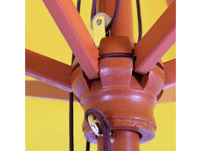 Ventoriq Parasol, Garden Parasol, Market Parasol, 3m Polyester/Wood - Yellow UJTD99935