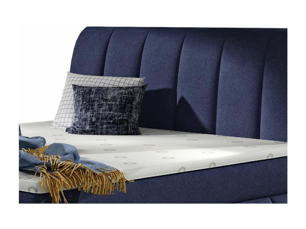 Ventoriq 160x200 KTWG95121 Quilted Continental Bed in Dark Blue Fabric