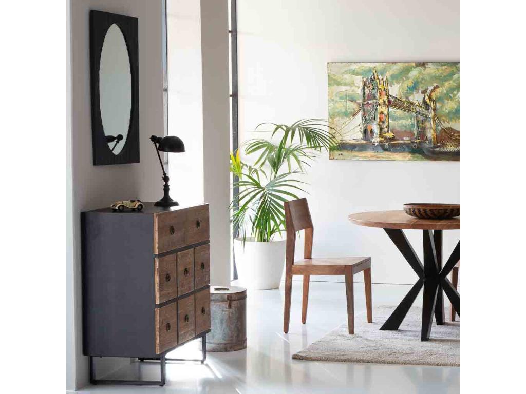 Wooden chest of drawers with 8 drawers 76x40x90 ZOMY08460