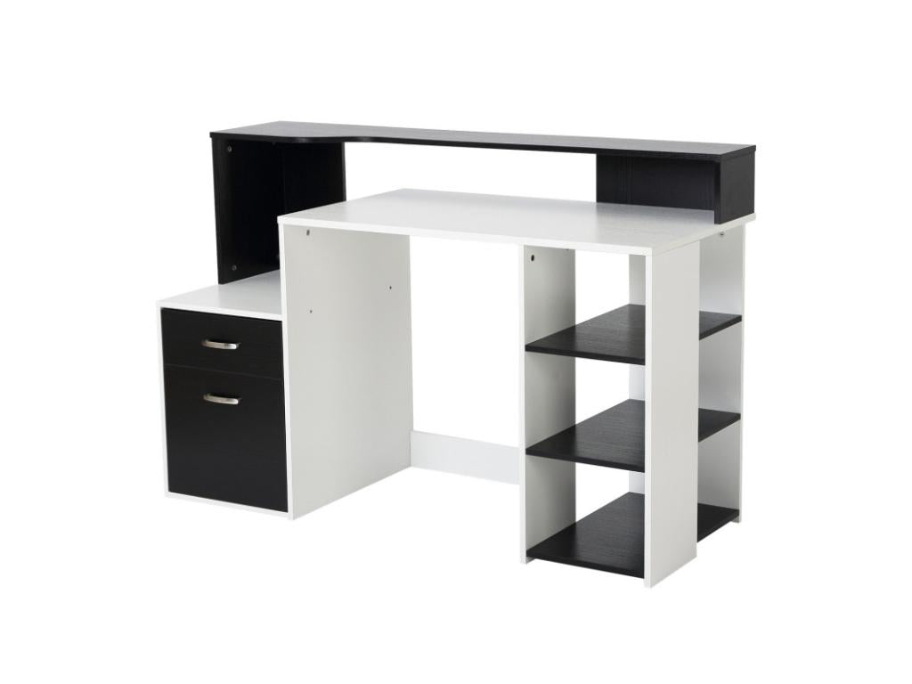 Ventoriq Black and White Computer Desk ENKW27103