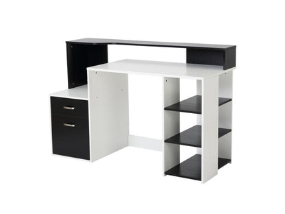 Ventoriq Black and White Computer Desk ENKW27103