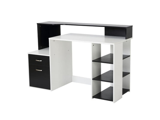 Ventoriq Black and White Computer Desk ENKW27103