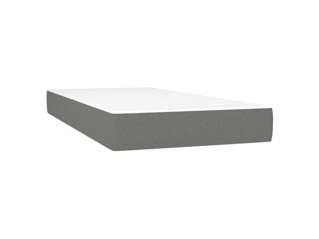 Ventoriq bed base with mattress, Dark Grey 90x200 Fabric UNWA42520
