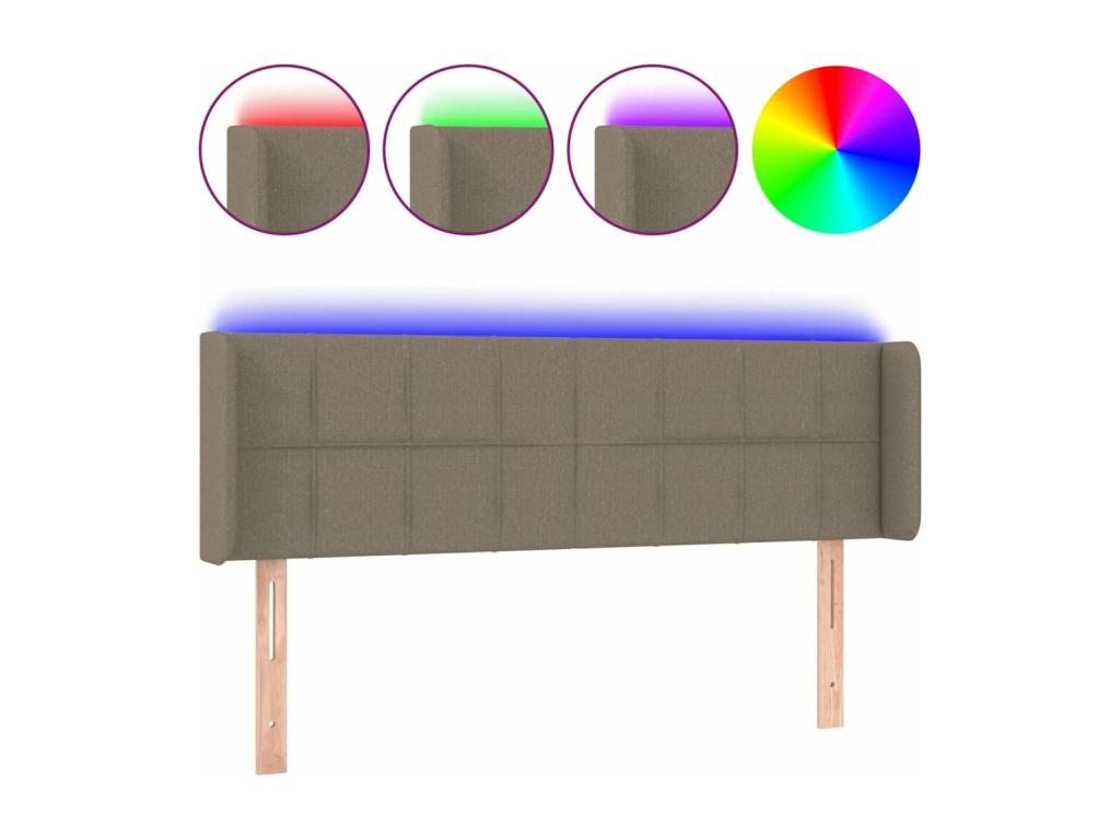 Ventoriq LED Headboard 147x16x78/88 cm Fabric SBNJ79390