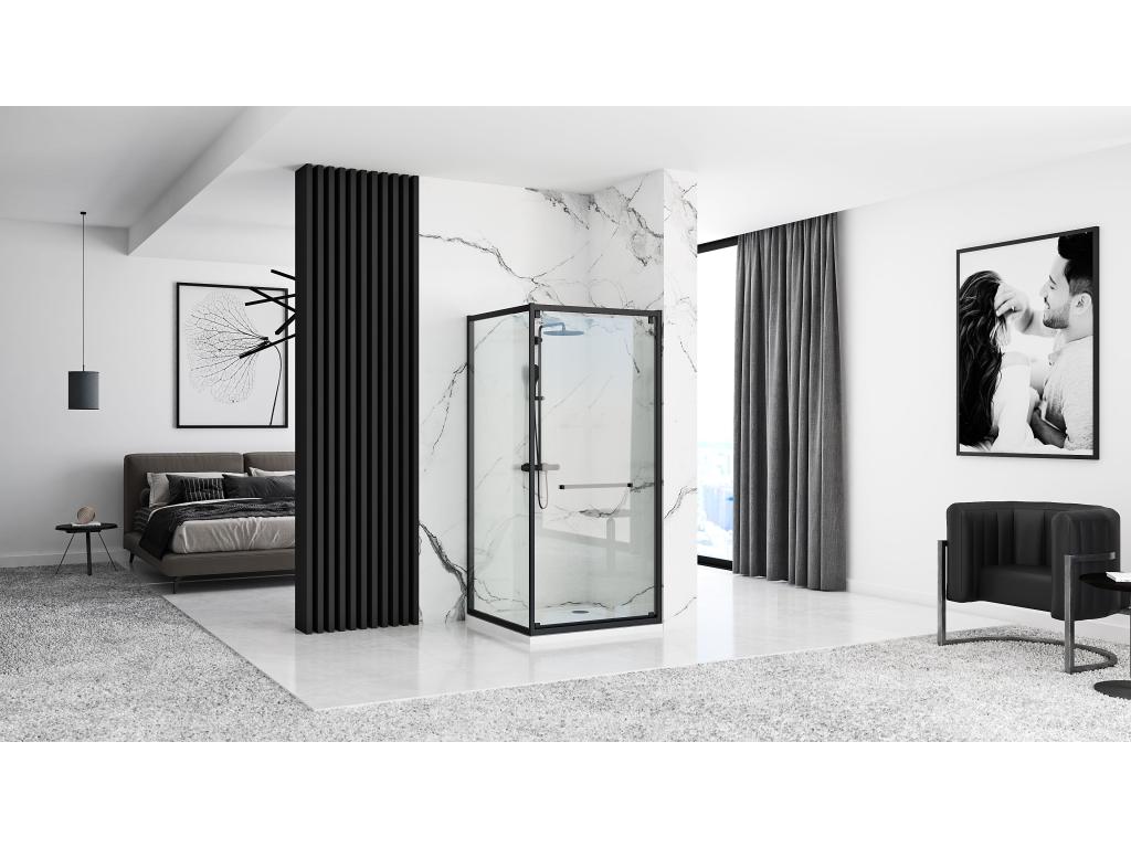 Shower Cabin Ventoriq Space In 80x100 Black RUYB58445