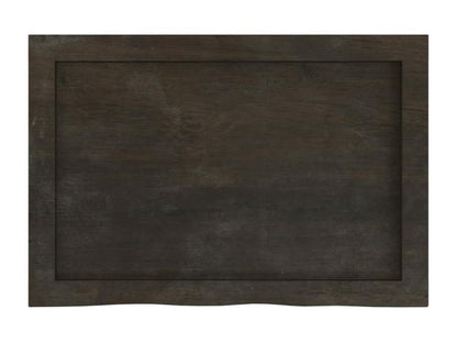 Dark brown wall shelf, solid treated oak wood, GODS41508