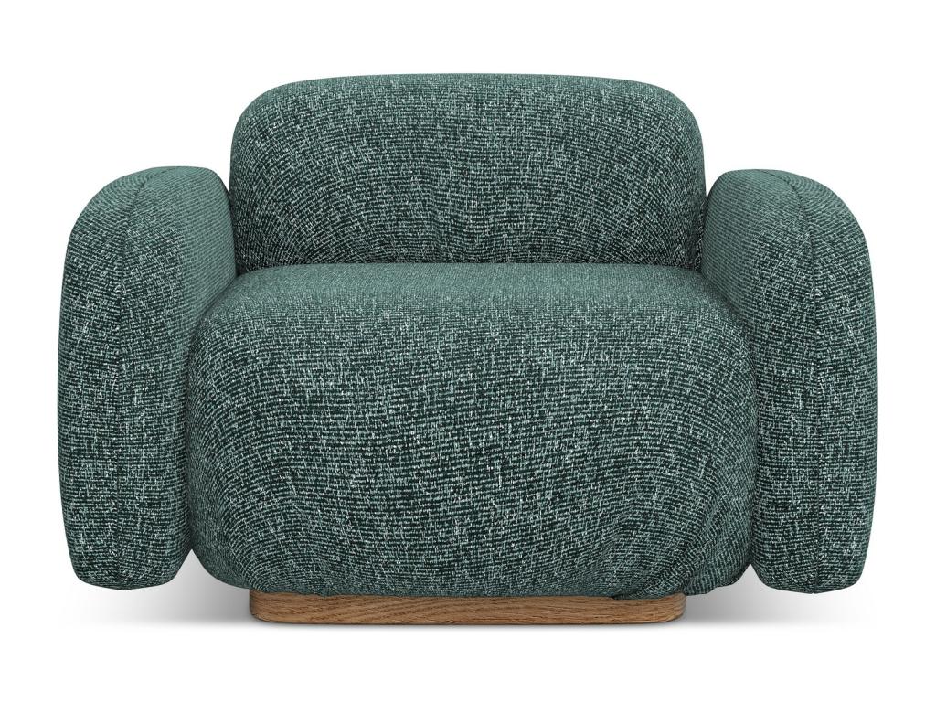 Textured fabric armchair - jeans - Ventoriq ELHD14447