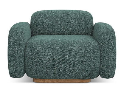 Textured fabric armchair - jeans - Ventoriq ELHD14447