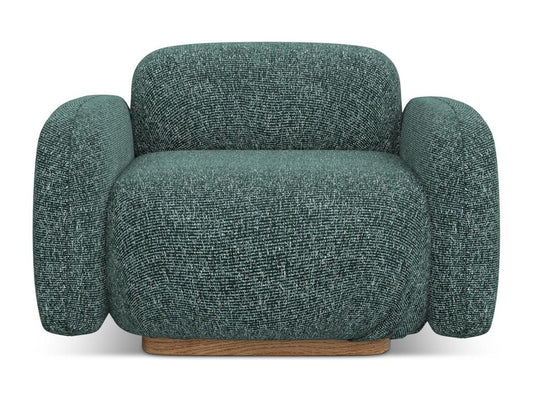 Textured fabric armchair - jeans - Ventoriq ELHD14447