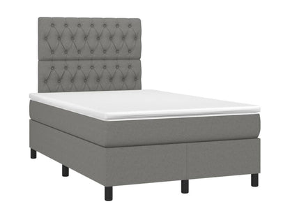 Ventoriq bed base with mattress, dark grey, 120x200cm, fabric, ZUFH65661
