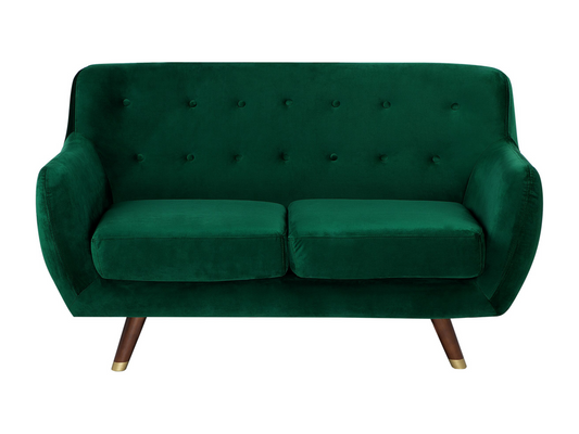 Ventoriq 2-Seater Emerald Green Velvet Sofa BIZQ17417