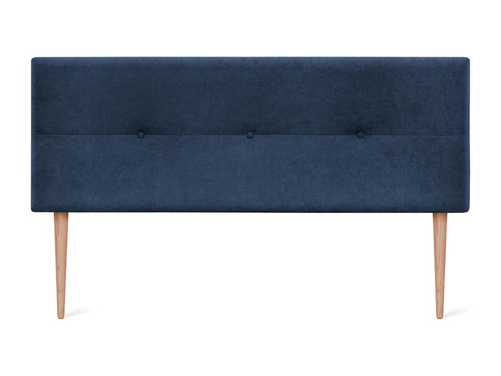 Ventoriq Aqualine Fabric Headboard with Buttons 160x105cm with Legs for 150/160cm Beds - Blue WWXG97842