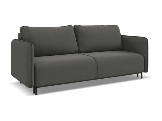 3-seater convertible sofa in velvet - steel - Ventoriq RKWN65118