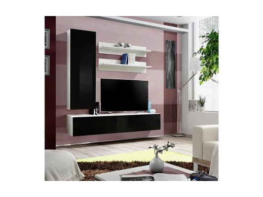 Fly I 170cm Black/White Wall-Mounted TV Unit GOQV02478