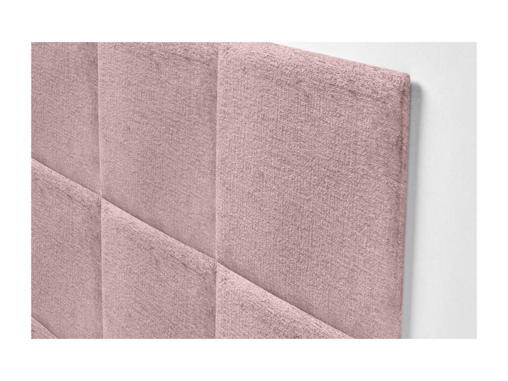 Lumenao Upholstered Headboard in Eco-Friendly Wool, Composed of Interchangeable Self-Adhesive Panels, Luxury Upholstered Bedroom, Salmon, 105 cm, RMJR55627