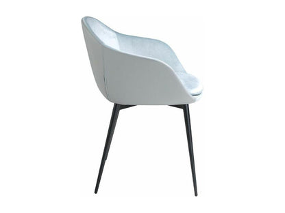 Velvet and eco-leather chair with black steel legs, Boislis - Set of 2 - Color Boislis 30 FDTY29443