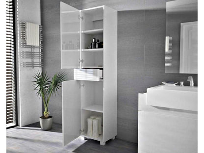 Lumenao 40cm White Lacquered Bathroom Column BM, wall-mounted or freestanding KBEN12540