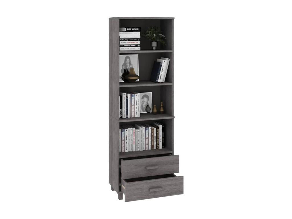 Ventoriq Light Grey Buffet 60x35x180 cm Solid Pine Wood DXJY28941