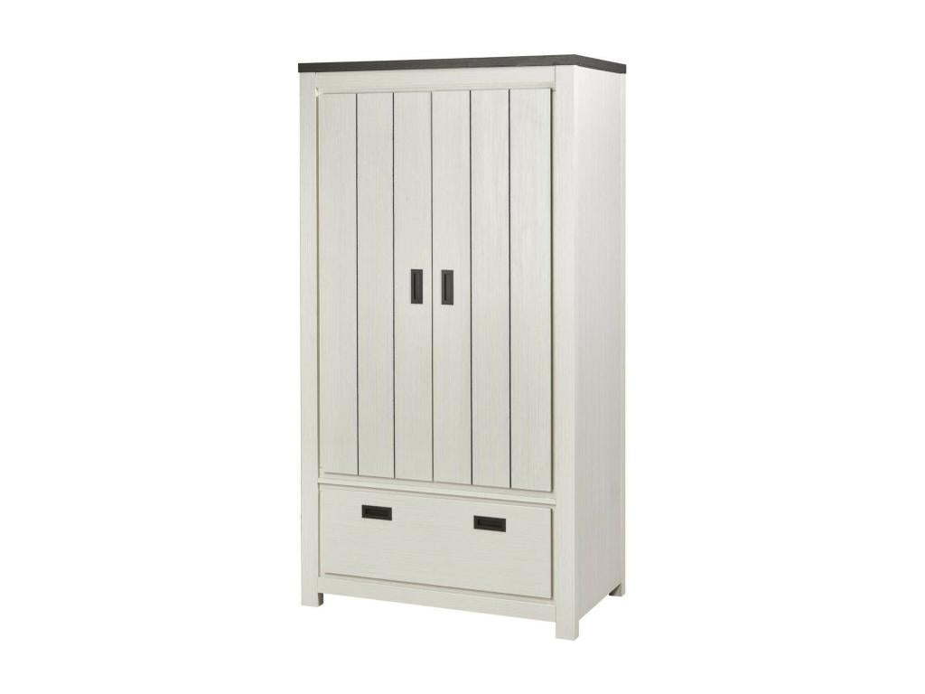 Ventoriq 2-Door/1-Drawer Wardrobe 180cm White NXFM14640