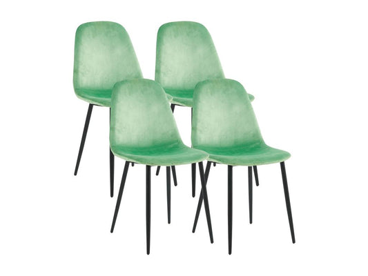 Ventoriq 4 Scandinavian Dining Chairs, Upholstered Kitchen Chairs, Dining Room Chairs, Dining Table, Backrest, Fiolo Mint YZUK99025