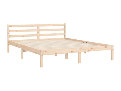 Ventoriq size solid wood bed frame with headboard KRYQ35598