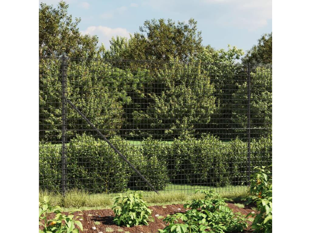 Metal mesh fence with anthracite flange 2.2x10 m SCKR47575