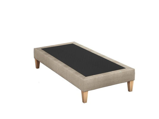 Upholstered bed base in beige sand - Ventoriq 100x190 KYOK29534