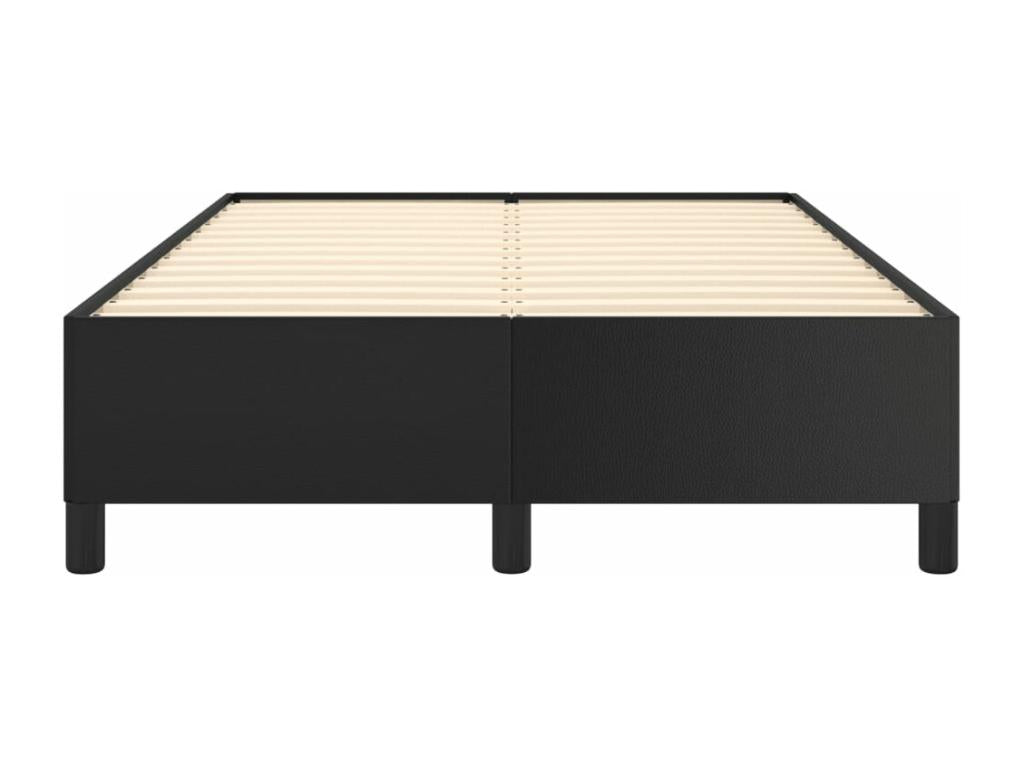 Black bed frame 120x190 cm faux leather RNCB67852