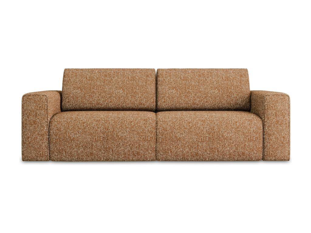 Modular 3-seater sofa in Strukturstoff - terracotta - Ventoriq SWCF31319