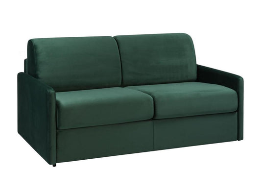 4-seater express convertible sofa in fir green velvet - 160 cm sleeping area - 18 cm mattress Ventoriq OFEQ99806