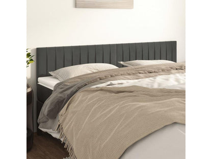 2-piece headboard set, dark grey, 90x5x78/88 cm, velvet, MYKP40415