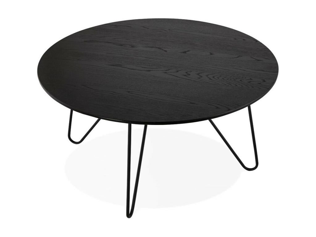 Boislis Designer Coffee Table 80cm Black WHBW18477
