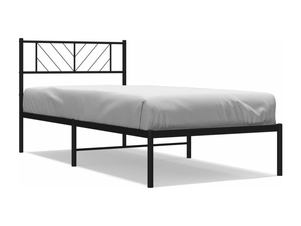 Metal bed frame with black headboard 90x200 CJDY53504