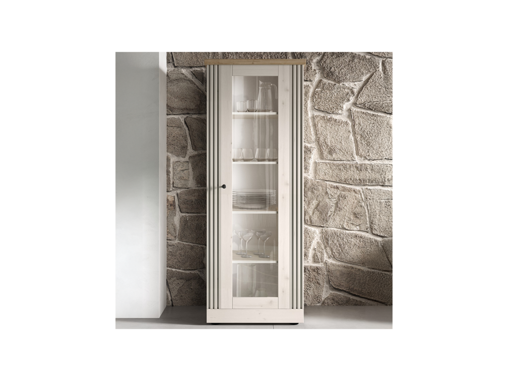1-Door Display Cabinet, White Oak - PAESE QOZJ85640