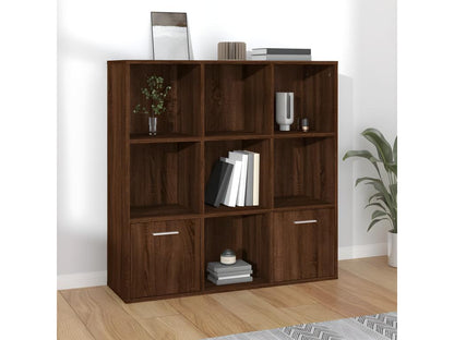 Bookcase, Brown Oak, 98x30x98 cm, EIPV14009