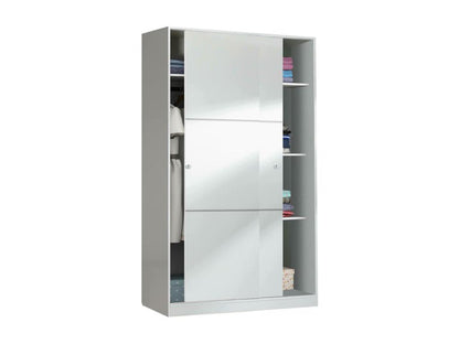 Ventoriq Bedroom Wardrobe with 2 Sliding Doors, Wardrobe with 4 Shelves and Clothes Rail, 120x50x200 cm, White GNXJ88770