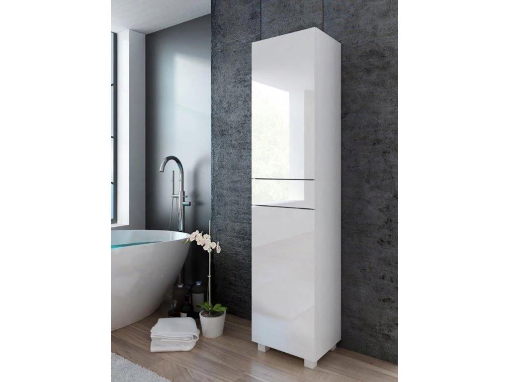 Lumenao 40cm White Lacquered Bathroom Column BM, wall-mounted or freestanding KBEN12540