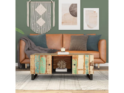 Coffee table 100x54x40 cm reclaimed and engineered wood OFCH52515