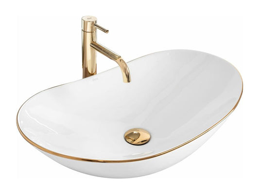 Ventoriq White Gold Countertop Washbasin EAKT80481