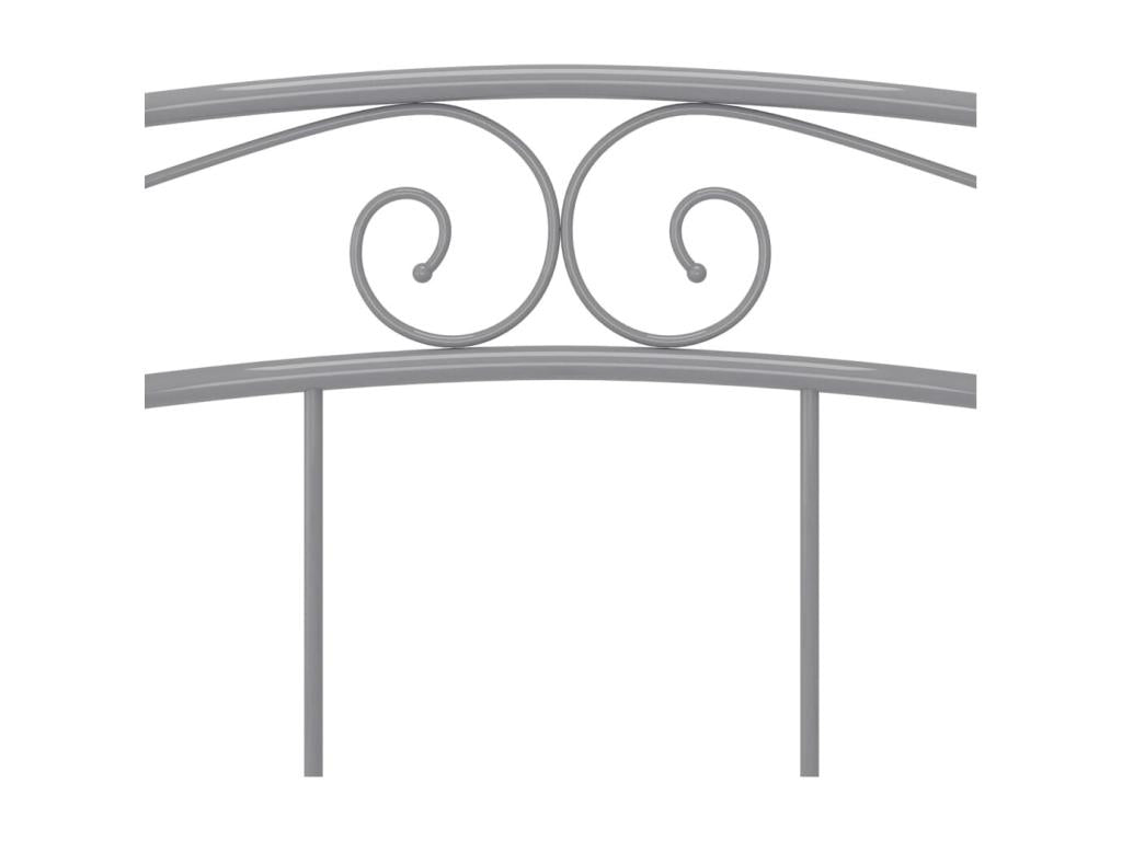 Bed frame without mattress, grey metal, 160x200 cm, VMNN25564